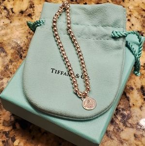 Tiffany & Co Silver Beaded Bracelet w/ Bag & Box